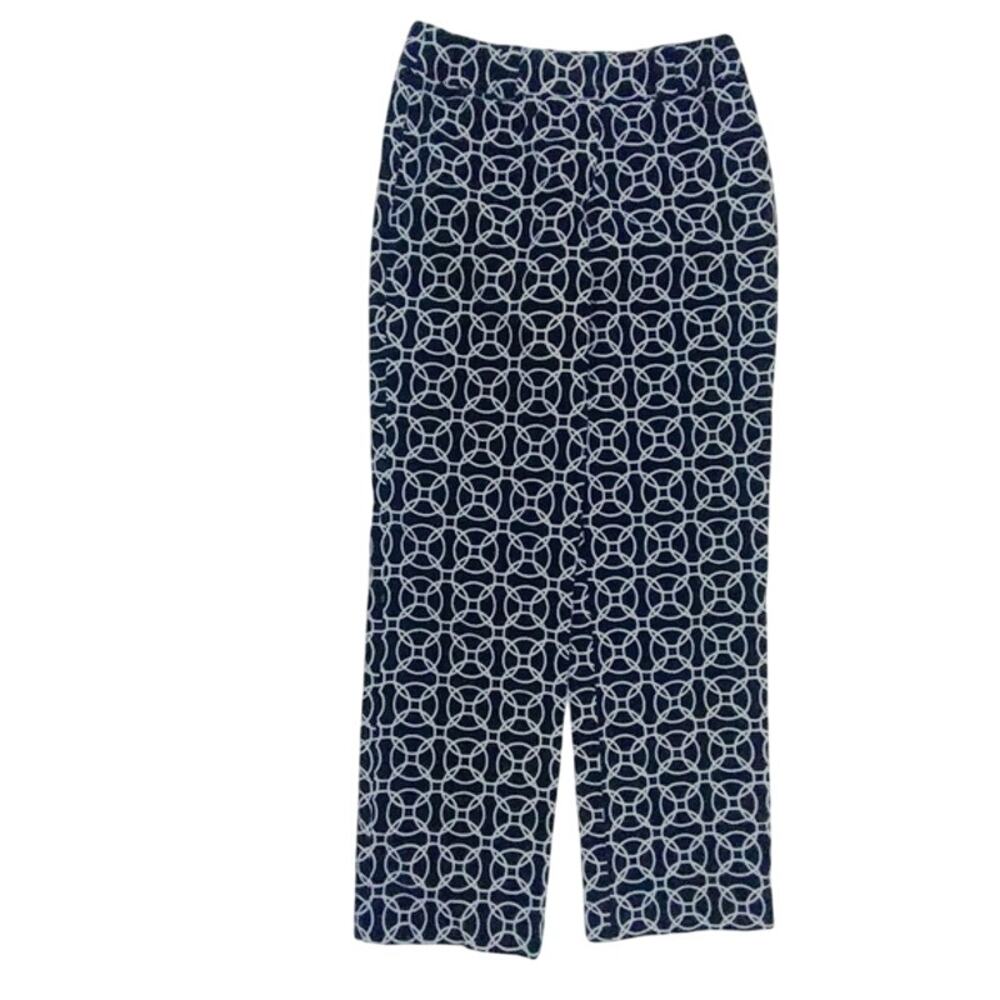 Talbots Black And White Intersecting Circle Stret… - image 4